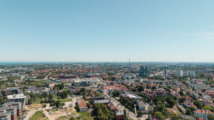 Fototapeta premium aerial view of the city
