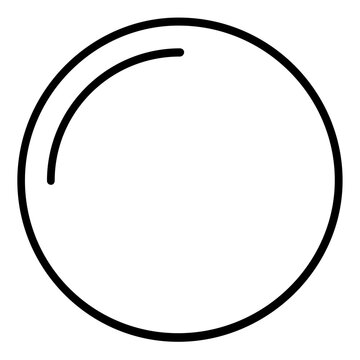 Vector illustration of a billiard ball line icon depicting a numbered pool ball, ideal for billiards apps, sports lounges, game room signage, and leisure activity icon sets.
