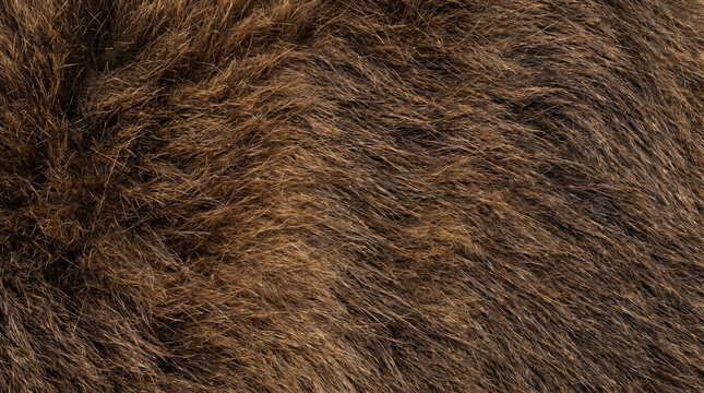 Thick brown bear fur texture for wild background