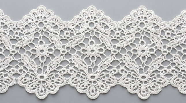 White macrame lace textile texture seamless background