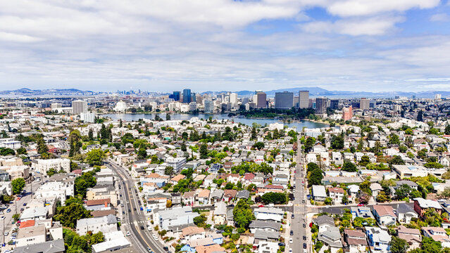 drone photos of the bay area, Oakland Berkeley richmond Ca 