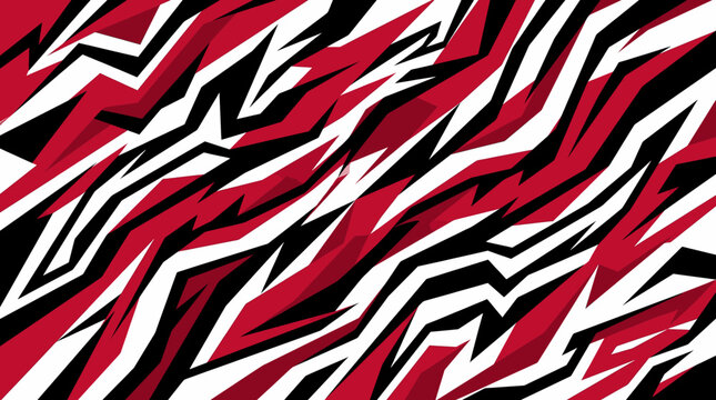Abstract Dynamic Red Black White Pattern Background for Modern Digital Design and Sports Branding