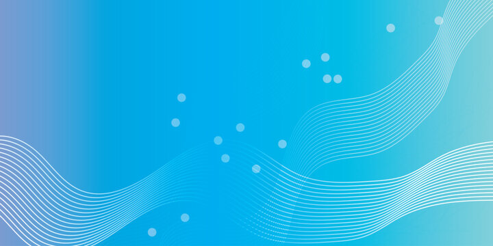 Bright cyan gradient backdrop featuring white wavy lines and soft floating circles for professional web banners.