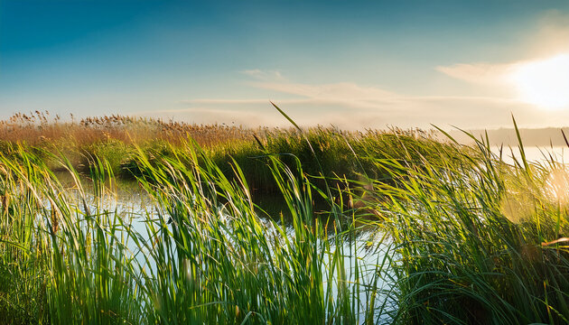 Common Reed Is Marsh And Wetland Plant