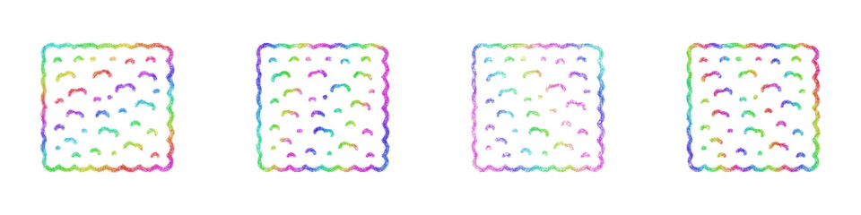 Multicolored sketch fleece fabric icon design set © David Zydd