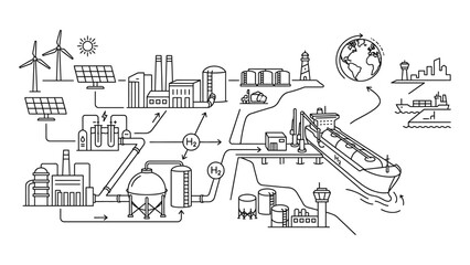 Obraz premium infographic of industrial and environmental concepts.