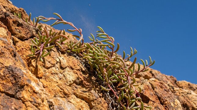 Senecio radicans in warm light
