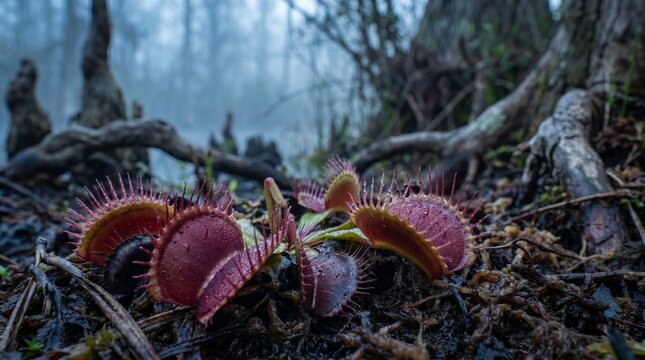 Venus flytrap in a wetland