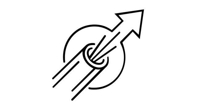 Vector illustration of a fast fiber optic cable wire line icon showing a flexible optical transmission wire conveying light-based data signals for broadband network connectivity.
