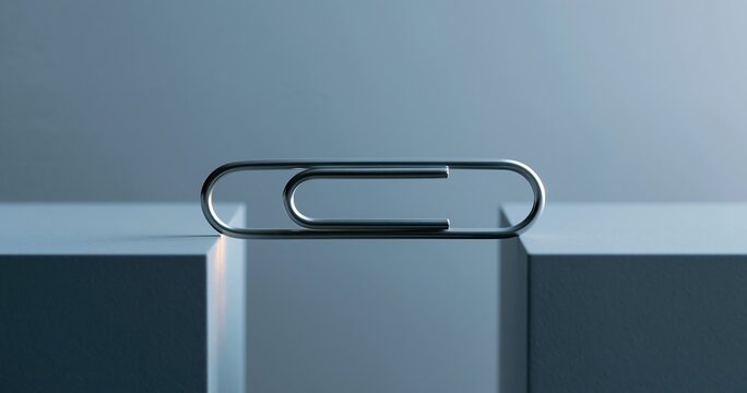 Metal paperclip bridging gap between blocks