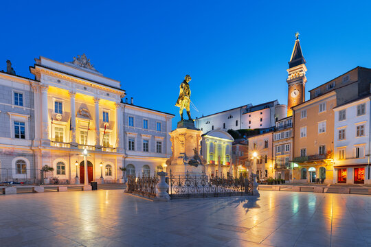Pirano, Slovenia from Tartini Square