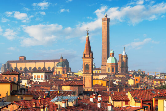 Bologna, Italy with Historic Towers