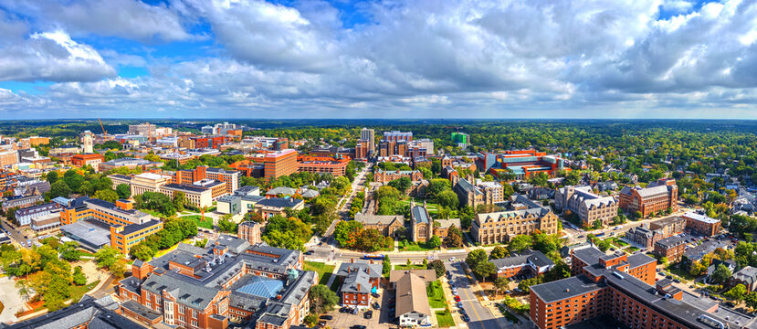Ann Arbor, Michigan, USA College Town Skyline