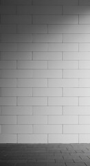 Fototapeta premium Classic rectangular ceramic tiles arranged in a subway pattern, creating a smooth and clean architectural surface background, tile, rectangle, renovation