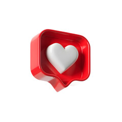 Fototapeta premium Red heart icon with gift box and ribbon on a gift