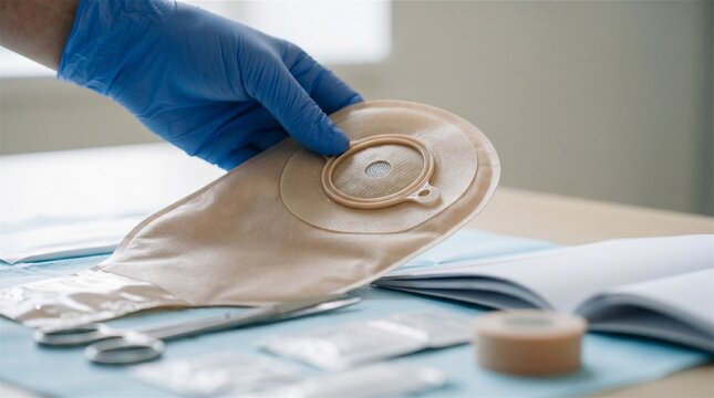 Ostomy care supplies medical procedure preparation
