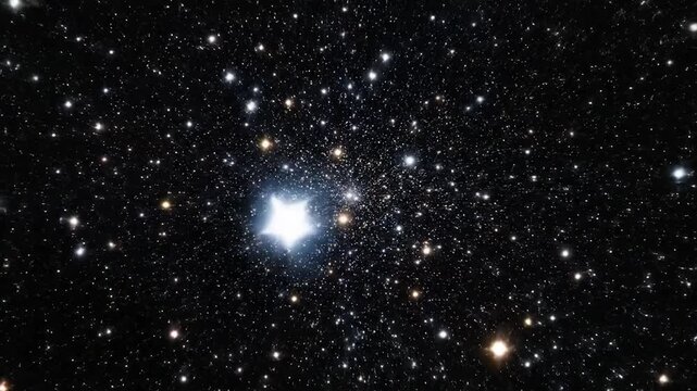A vast field of bright stars shines in the deep black void of outer space