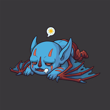Cute Lazy Night Stalker Hero Dota 2 Artwork 