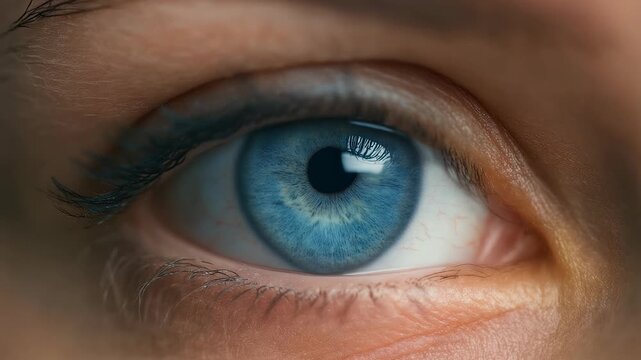 close up of a female eye