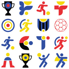 Football Equipment and Soccer Accessories Flat Vector Icon Collection © VectorMSbd 