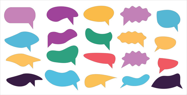 colour full speech bubbles