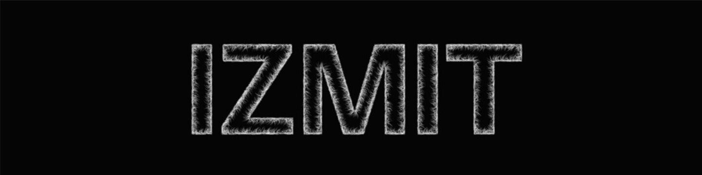 Sketch Izmit text design element