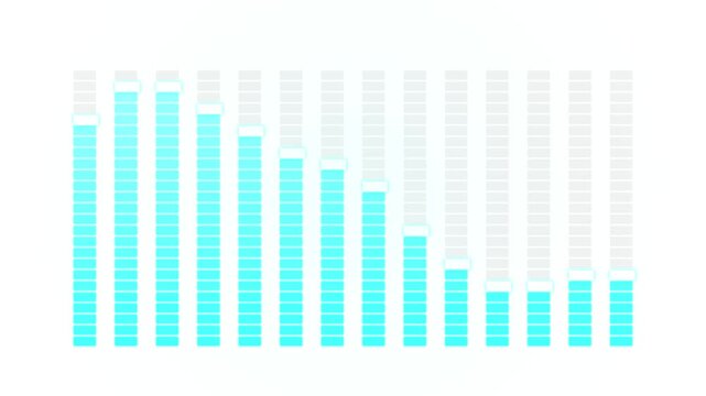 Abstract Bar Chart Graphic with Rising and Falling Trends.