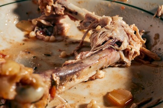 Chicken leg bones from a delicious roast chicken