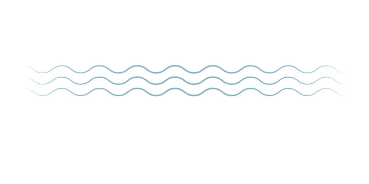 Water waves. Set of wavy zigzag lines. Wave thin line background. Vector zigzag and wavy horizontal underline. Vector illustration