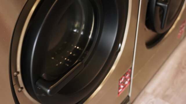 4k Video Self-service laundry clients utilize heavy-duty commercial washers to spin their everyday washable personal apparel rapidly