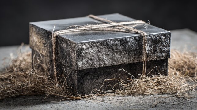 Rustic Handmade Gift Box Wrapped with Natural Twine