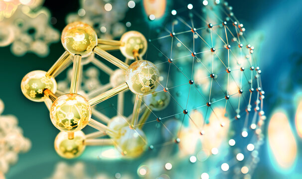  Estructura de la qu&iacute;mica molecular del oro, antecedentes cient&iacute;ficos abstractos. Antecedentes abstractos de la cadena de bloques y la tecnolog&iacute;a. Concepto de red y comunicaci&oacute;n.