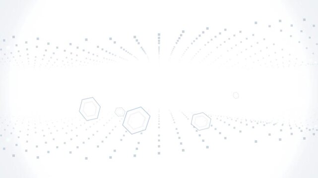 Abstract geometric network pattern with connecting lines and dots on white background.