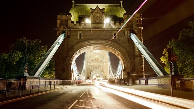 Time Lapse of the historic Tower Bridge in London England