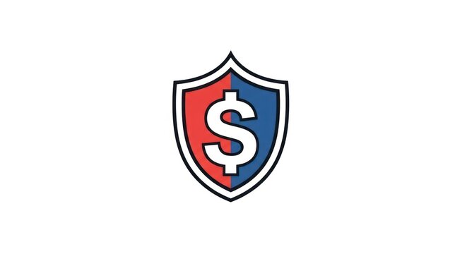 Shield logo with dollar sign symbol.