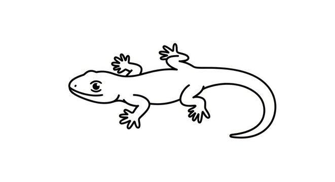 Simple illustration of a lizard creature.