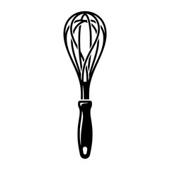 Fototapeta premium Minimalist Kitchen Whisk Vector Icon for Baking and Cooking Designs