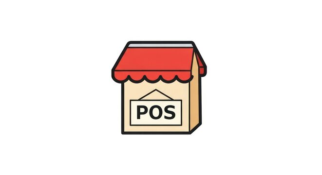 Point of Sale Terminal Illustration.