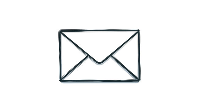A simple line drawing of an envelope.