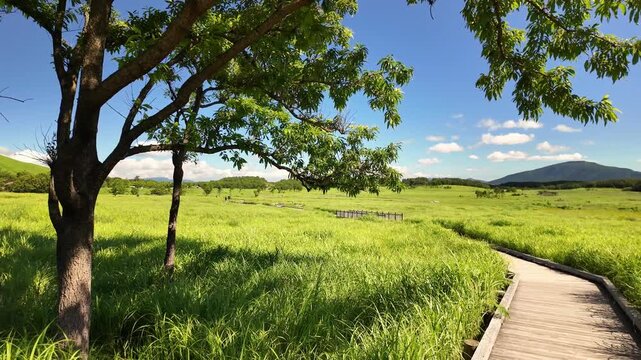 夏のタデ原湿原
