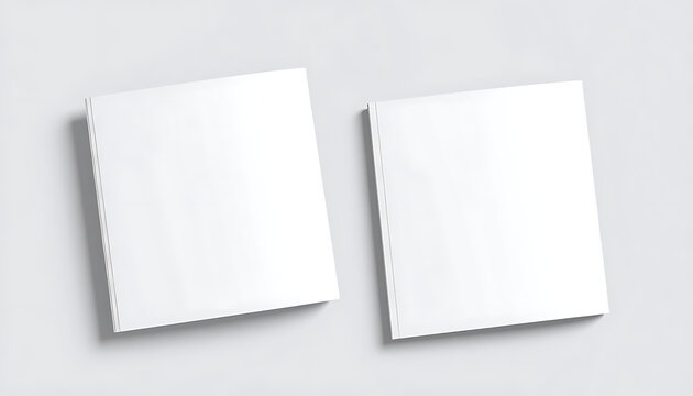 Isolated two blank paper sheets with holes for ring binder or spiral notebook, mockup layout
