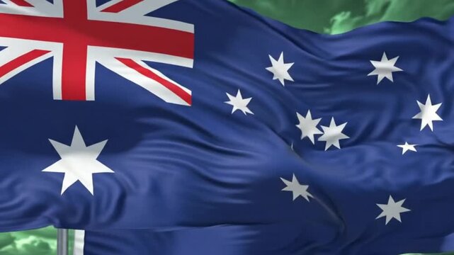 Waving flag of australia