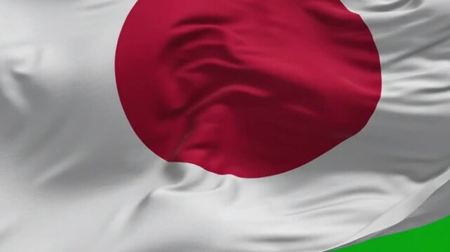 Waving flag of japan
