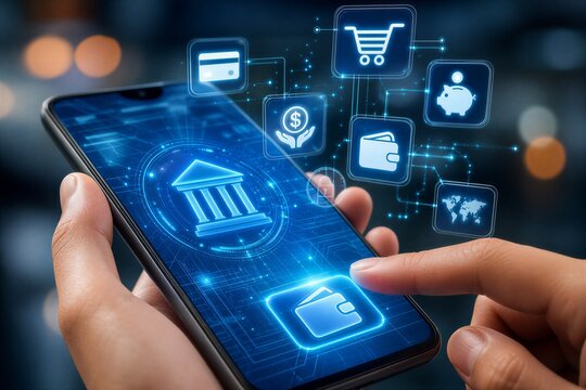Fintech Mobile Banking: Digital Payment and Online Transaction on Smartphone for Cashless Economy.