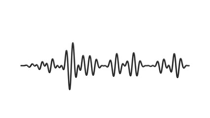 Obraz premium Audio Waveform on White Background