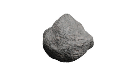 Close-up of a Gray Rock on White Background © Anh