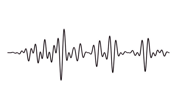 Audio Waveform on White Background