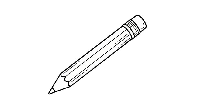 A pencil with a sharp tip.