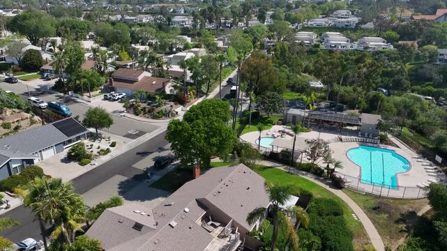 Aerial view of Cardiff by the Sea, usually referred to as Cardiff, is a beach community in the incorporated city of Encinitas in San Diego County, California