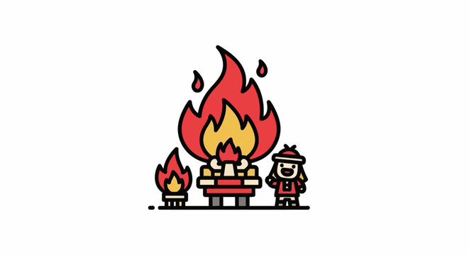 Fire burning on a table indoors.